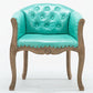 Farmhouse Home Solid Back Arm Chair Leather Matte Finish Dining Chair Sky Blue 1 Piece Clearhalo 'Dining Chairs' 'Dining Tables & Seating' 'dining_chair' 'Furniture' 'furniture_dining_chair' 'Kitchen & Dining Furniture' 4731864