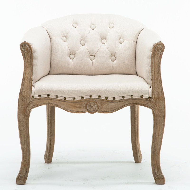 Farmhouse Home Solid Back Arm Chair Leather Matte Finish Dining Chair White 1 Piece Clearhalo 'Dining Chairs' 'Dining Tables & Seating' 'dining_chair' 'Furniture' 'furniture_dining_chair' 'Kitchen & Dining Furniture' 4731865