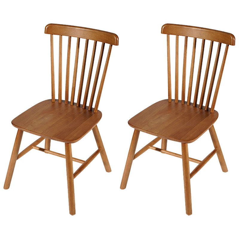 Wood Industrial Kitchen Dining Room Chair Slat Back Side Chair Light Khaki 2 Piece Set Clearhalo 'Dining Chairs' 'Dining Tables & Seating' 'dining_chair' 'furn' 'furn_dining_chair' 'Furniture' 'furniture_dining_chair' 'Kitchen & Dining Furniture' 4731885