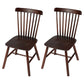 Wood Industrial Kitchen Dining Room Chair Slat Back Side Chair Dark Coffee 2 Piece Set Clearhalo 'Dining Chairs' 'Dining Tables & Seating' 'dining_chair' 'furn' 'furn_dining_chair' 'Furniture' 'furniture_dining_chair' 'Kitchen & Dining Furniture' 4731891