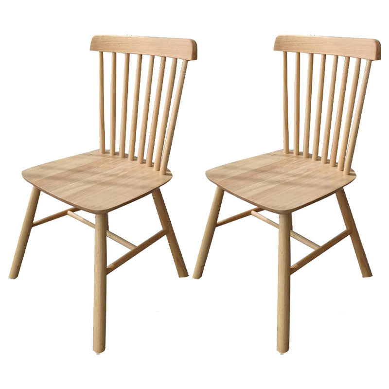Wood Industrial Kitchen Dining Room Chair Slat Back Side Chair Natural 2 Piece Set Clearhalo 'Dining Chairs' 'Dining Tables & Seating' 'dining_chair' 'furn' 'furn_dining_chair' 'Furniture' 'furniture_dining_chair' 'Kitchen & Dining Furniture' 4731897