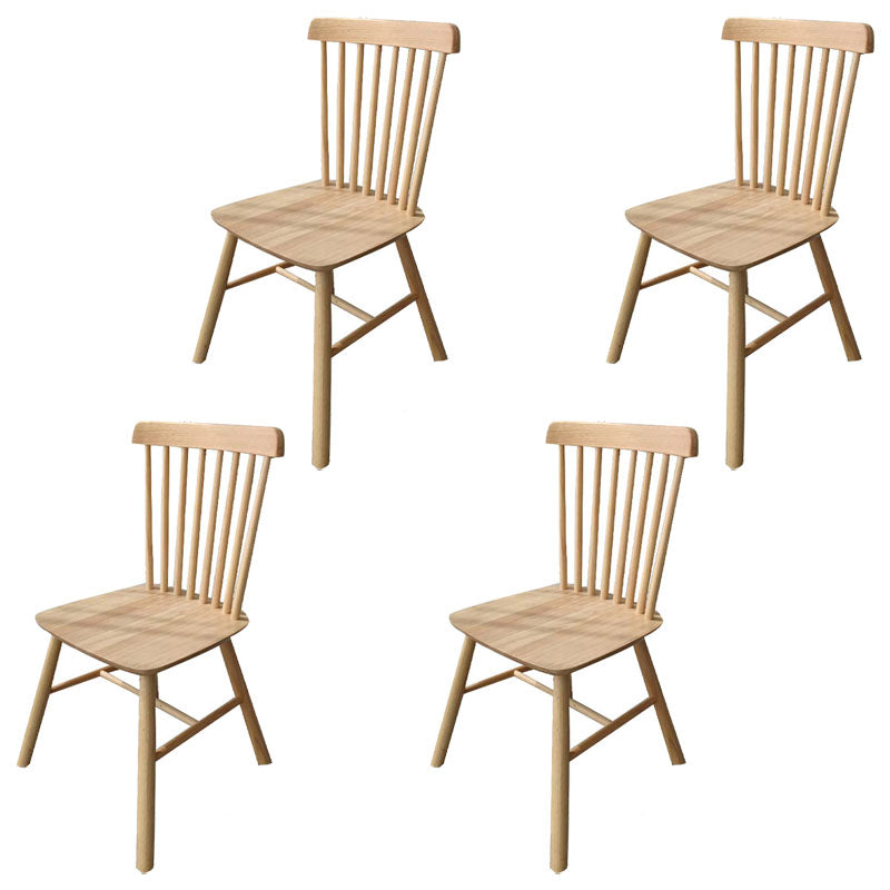 Wood Industrial Kitchen Dining Room Chair Slat Back Side Chair Natural 4 Piece Set Clearhalo 'Dining Chairs' 'Dining Tables & Seating' 'dining_chair' 'furn' 'furn_dining_chair' 'Furniture' 'furniture_dining_chair' 'Kitchen & Dining Furniture' 4731900