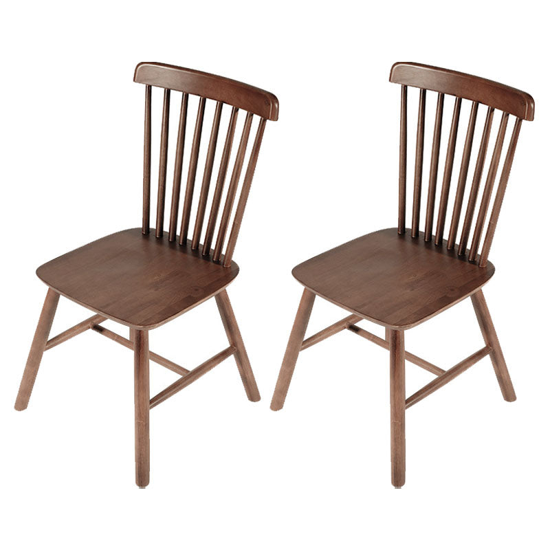 Wood Industrial Kitchen Dining Room Chair Slat Back Side Chair Walnut 2 Piece Set Clearhalo 'Dining Chairs' 'Dining Tables & Seating' 'dining_chair' 'furn' 'furn_dining_chair' 'Furniture' 'furniture_dining_chair' 'Kitchen & Dining Furniture' 4731903