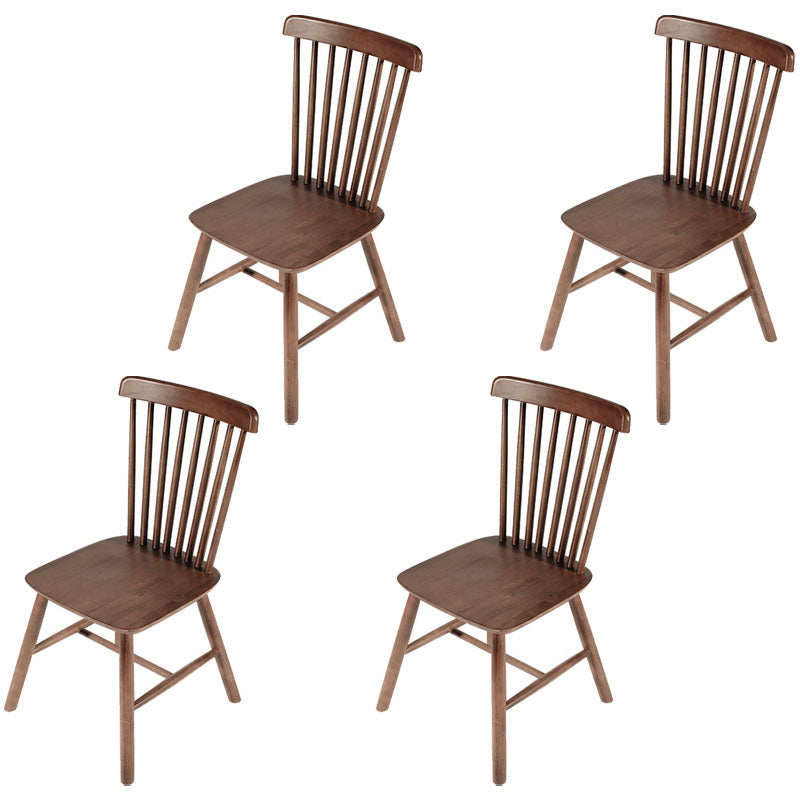 Wood Industrial Kitchen Dining Room Chair Slat Back Side Chair Walnut 4 Piece Set Clearhalo 'Dining Chairs' 'Dining Tables & Seating' 'dining_chair' 'furn' 'furn_dining_chair' 'Furniture' 'furniture_dining_chair' 'Kitchen & Dining Furniture' 4731905