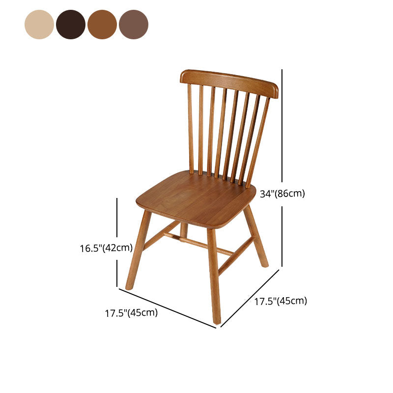 Wood Industrial Kitchen Dining Room Chair Slat Back Side Chair Clearhalo 'Dining Chairs' 'Dining Tables & Seating' 'dining_chair' 'furn' 'furn_dining_chair' 'Furniture' 'furniture_dining_chair' 'Kitchen & Dining Furniture' 4731906