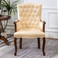 Farmhouse Faux Leather Home Arm Chair Matte Finish Solid Back Dining Chair Off-White 1 Piece Clearhalo 'Dining Chairs' 'Dining Tables & Seating' 'dining_chair' 'furn' 'furn_dining_chair' 'Furniture' 'furniture_dining_chair' 'Kitchen & Dining Furniture' 4731941