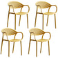 Scandinavian Plastic Kitchen Dining Room Arm Chair Open Back Chair Ginger 4 Piece Set Clearhalo 'Dining Chairs' 'Dining Tables & Seating' 'dining_chair' 'furn' 'furn_dining_chair' 'Furniture' 'furniture_dining_chair' 'Kitchen & Dining Furniture' 4731949