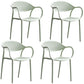 Scandinavian Plastic Kitchen Dining Room Arm Chair Open Back Chair Green 4 Piece Set Clearhalo 'Dining Chairs' 'Dining Tables & Seating' 'dining_chair' 'furn' 'furn_dining_chair' 'Furniture' 'furniture_dining_chair' 'Kitchen & Dining Furniture' 4731954