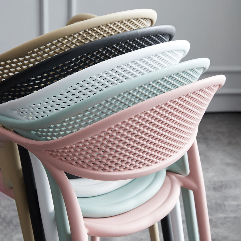 Scandinavian Plastic Kitchen Dining Room Arm Chair Open Back Chair Clearhalo 'Dining Chairs' 'Dining Tables & Seating' 'dining_chair' 'furn' 'furn_dining_chair' 'Furniture' 'furniture_dining_chair' 'Kitchen & Dining Furniture' 4731962