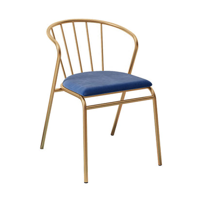 Scandinavian Windsor Back Armless Chairs Upholstered Side Chair Blue 1 Piece Clearhalo 'Dining Chairs' 'Dining Tables & Seating' 'dining_chair' 'furn' 'furn_dining_chair' 'Furniture' 'furniture_dining_chair' 'Kitchen & Dining Furniture' 4731970