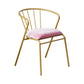 Scandinavian Windsor Back Armless Chairs Upholstered Side Chair Pink 1 Piece Clearhalo 'Dining Chairs' 'Dining Tables & Seating' 'dining_chair' 'furn' 'furn_dining_chair' 'Furniture' 'furniture_dining_chair' 'Kitchen & Dining Furniture' 4731976