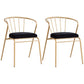Scandinavian Windsor Back Armless Chairs Upholstered Side Chair Black 2 Piece Set Clearhalo 'Dining Chairs' 'Dining Tables & Seating' 'dining_chair' 'furn' 'furn_dining_chair' 'Furniture' 'furniture_dining_chair' 'Kitchen & Dining Furniture' 4731983
