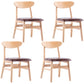 Industrial Wood Kitchen Dining Room Chair Open Back Side Chair Light Coffee 4 Piece Set Natural Wood Clearhalo 'Dining Chairs' 'Dining Tables & Seating' 'dining_chair' 'furn' 'furn_dining_chair' 'Furniture' 'furniture_dining_chair' 'Kitchen & Dining Furniture' 4732003