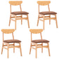 Industrial Wood Kitchen Dining Room Chair Open Back Side Chair Coffee 4 Piece Set Natural Wood Clearhalo 'Dining Chairs' 'Dining Tables & Seating' 'dining_chair' 'furn' 'furn_dining_chair' 'Furniture' 'furniture_dining_chair' 'Kitchen & Dining Furniture' 4732007