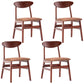 Industrial Wood Kitchen Dining Room Chair Open Back Side Chair Coffee 4 Piece Set Walnut Clearhalo 'Dining Chairs' 'Dining Tables & Seating' 'dining_chair' 'furn' 'furn_dining_chair' 'Furniture' 'furniture_dining_chair' 'Kitchen & Dining Furniture' 4732008