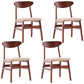 Industrial Wood Kitchen Dining Room Chair Open Back Side Chair Beige 4 Piece Set Walnut Clearhalo 'Dining Chairs' 'Dining Tables & Seating' 'dining_chair' 'furn' 'furn_dining_chair' 'Furniture' 'furniture_dining_chair' 'Kitchen & Dining Furniture' 4732009