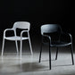 Plastic Scandinavian Kitchen Dining Room Arm Chair Open Back Chair Clearhalo 'Dining Chairs' 'Dining Tables & Seating' 'dining_chair' 'furn' 'furn_dining_chair' 'Furniture' 'furniture_dining_chair' 'Kitchen & Dining Furniture' 4732018