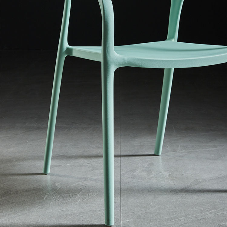 Plastic Scandinavian Kitchen Dining Room Arm Chair Open Back Chair Clearhalo 'Dining Chairs' 'Dining Tables & Seating' 'dining_chair' 'furn' 'furn_dining_chair' 'Furniture' 'furniture_dining_chair' 'Kitchen & Dining Furniture' 4732023