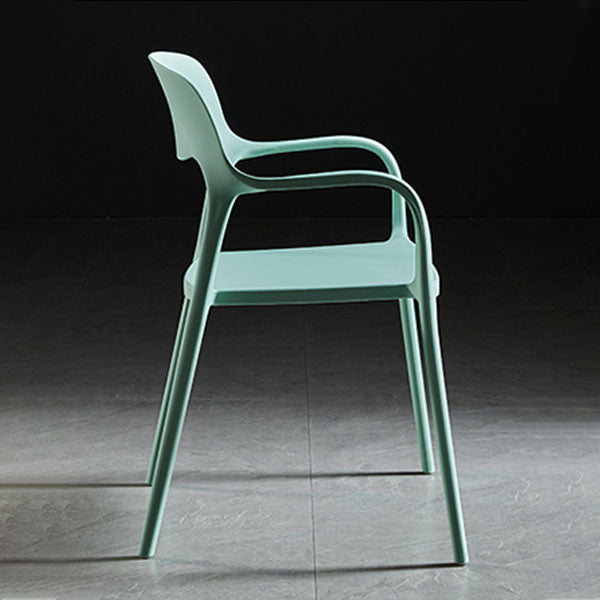 Plastic Scandinavian Kitchen Dining Room Arm Chair Open Back Chair Clearhalo 'Dining Chairs' 'Dining Tables & Seating' 'dining_chair' 'furn' 'furn_dining_chair' 'Furniture' 'furniture_dining_chair' 'Kitchen & Dining Furniture' 4732033