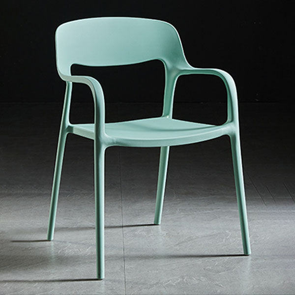 Plastic Scandinavian Kitchen Dining Room Arm Chair Open Back Chair Clearhalo 'Dining Chairs' 'Dining Tables & Seating' 'dining_chair' 'furn' 'furn_dining_chair' 'Furniture' 'furniture_dining_chair' 'Kitchen & Dining Furniture' 4732034