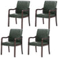 Farmhouse Upholstered Home Arm Chair Solid Back Matte Finish Dining Chair Blackish Green Walnut Set of 4 Clearhalo 'Dining Chairs' 'Dining Tables & Seating' 'dining_chair' 'Furniture' 'furniture_dining_chair' 'Kitchen & Dining Furniture' 4732038