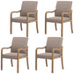 Farmhouse Upholstered Home Arm Chair Solid Back Matte Finish Dining Chair Grey Gray Set of 4 Clearhalo 'Dining Chairs' 'Dining Tables & Seating' 'dining_chair' 'Furniture' 'furniture_dining_chair' 'Kitchen & Dining Furniture' 4732040