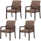 Farmhouse Upholstered Home Arm Chair Solid Back Matte Finish Dining Chair Coffee Walnut Set of 4 Clearhalo 'Dining Chairs' 'Dining Tables & Seating' 'dining_chair' 'Furniture' 'furniture_dining_chair' 'Kitchen & Dining Furniture' 4732048