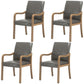 Farmhouse Upholstered Home Arm Chair Solid Back Matte Finish Dining Chair Smoke Gray Gray Set of 4 Clearhalo 'Dining Chairs' 'Dining Tables & Seating' 'dining_chair' 'Furniture' 'furniture_dining_chair' 'Kitchen & Dining Furniture' 4732051