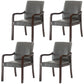 Farmhouse Upholstered Home Arm Chair Solid Back Matte Finish Dining Chair Smoke Gray Walnut Set of 4 Clearhalo 'Dining Chairs' 'Dining Tables & Seating' 'dining_chair' 'Furniture' 'furniture_dining_chair' 'Kitchen & Dining Furniture' 4732054