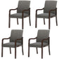 Farmhouse Upholstered Home Arm Chair Solid Back Matte Finish Dining Chair Black-Gray Walnut Set of 4 Clearhalo 'Dining Chairs' 'Dining Tables & Seating' 'dining_chair' 'Furniture' 'furniture_dining_chair' 'Kitchen & Dining Furniture' 4732057