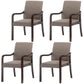 Farmhouse Upholstered Home Arm Chair Solid Back Matte Finish Dining Chair Grey Walnut Set of 4 Clearhalo 'Dining Chairs' 'Dining Tables & Seating' 'dining_chair' 'Furniture' 'furniture_dining_chair' 'Kitchen & Dining Furniture' 4732058