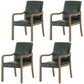 Farmhouse Upholstered Home Arm Chair Solid Back Matte Finish Dining Chair Blackish Green Gray Set of 4 Clearhalo 'Dining Chairs' 'Dining Tables & Seating' 'dining_chair' 'Furniture' 'furniture_dining_chair' 'Kitchen & Dining Furniture' 4732060