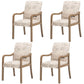Farmhouse Upholstered Home Arm Chair Solid Back Matte Finish Dining Chair Cream Gray Gray Set of 4 Clearhalo 'Dining Chairs' 'Dining Tables & Seating' 'dining_chair' 'Furniture' 'furniture_dining_chair' 'Kitchen & Dining Furniture' 4732062