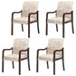 Farmhouse Upholstered Home Arm Chair Solid Back Matte Finish Dining Chair Cream Gray Walnut Set of 4 Clearhalo 'Dining Chairs' 'Dining Tables & Seating' 'dining_chair' 'Furniture' 'furniture_dining_chair' 'Kitchen & Dining Furniture' 4732063