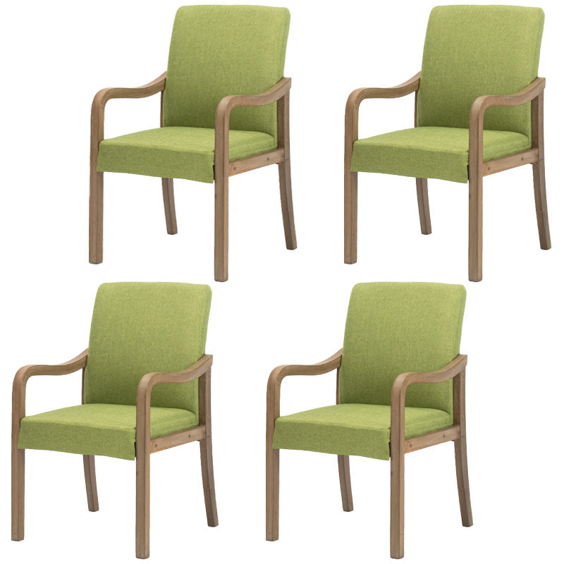 Farmhouse Upholstered Home Arm Chair Solid Back Matte Finish Dining Chair Dark Green Gray Set of 4 Clearhalo 'Dining Chairs' 'Dining Tables & Seating' 'dining_chair' 'Furniture' 'furniture_dining_chair' 'Kitchen & Dining Furniture' 4732068