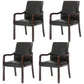 Farmhouse Upholstered Home Arm Chair Solid Back Matte Finish Dining Chair Black Walnut Set of 4 Clearhalo 'Dining Chairs' 'Dining Tables & Seating' 'dining_chair' 'Furniture' 'furniture_dining_chair' 'Kitchen & Dining Furniture' 4732070