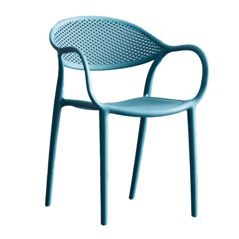 Nordic Design Arm Open Back Dining Side Chair Plastic Side Chair Clearhalo 'Dining Chairs' 'Dining Tables & Seating' 'dining_chair' 'furn' 'furn_dining_chair' 'Furniture' 'furniture_dining_chair' 'Kitchen & Dining Furniture' 4732081