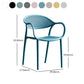 Nordic Design Arm Open Back Dining Side Chair Plastic Side Chair Clearhalo 'Dining Chairs' 'Dining Tables & Seating' 'dining_chair' 'furn' 'furn_dining_chair' 'Furniture' 'furniture_dining_chair' 'Kitchen & Dining Furniture' 4732092