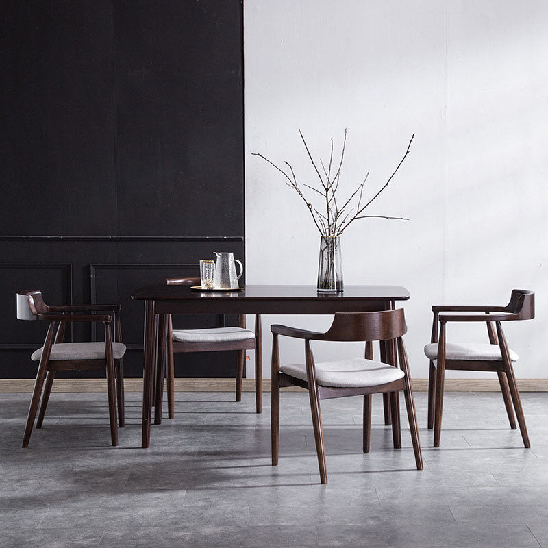 Traditional Style Open Back Chairs Dining Wooden Arm Chairs for Kitchen Clearhalo 'Dining Chairs' 'Dining Tables & Seating' 'dining_chair' 'Furniture' 'furniture_dining_chair' 'Kitchen & Dining Furniture' 4732099