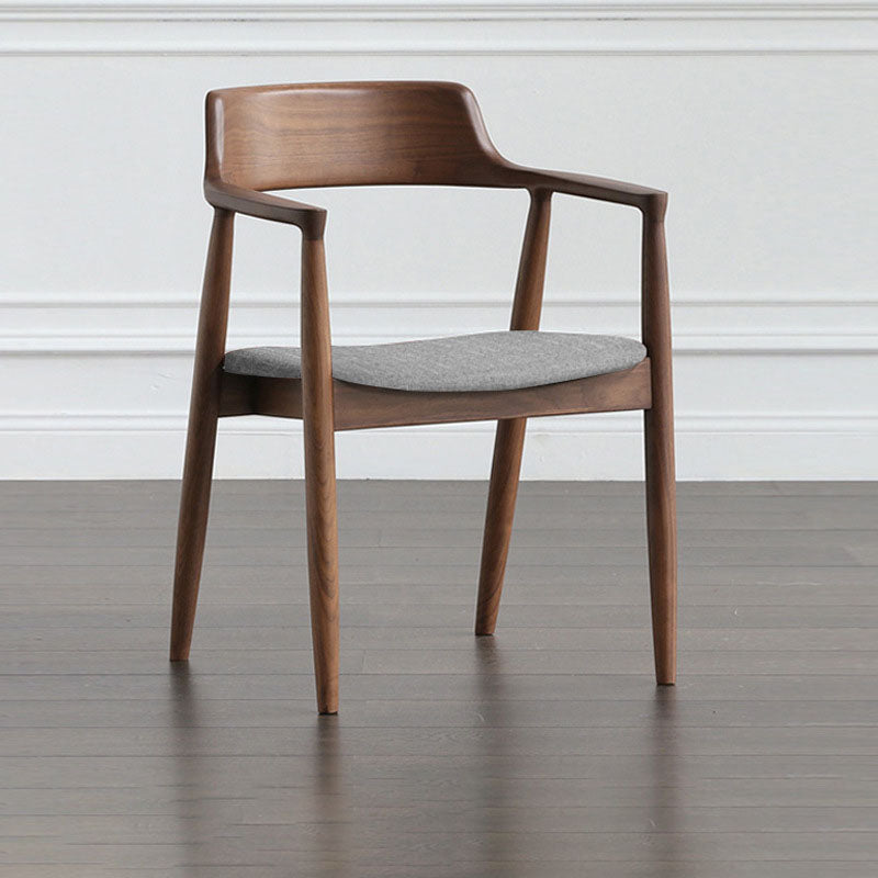 Traditional Style Open Back Chairs Dining Wooden Arm Chairs for Kitchen Light Gray 1 Piece Clearhalo 'Dining Chairs' 'Dining Tables & Seating' 'dining_chair' 'Furniture' 'furniture_dining_chair' 'Kitchen & Dining Furniture' 4732107