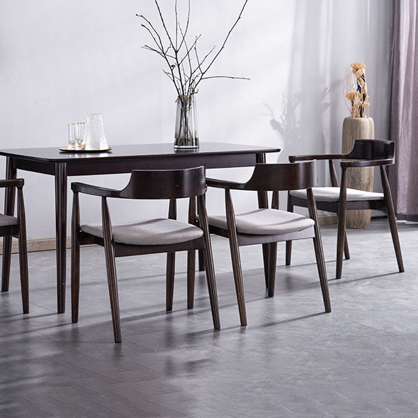 Traditional Style Open Back Chairs Dining Wooden Arm Chairs for Kitchen Clearhalo 'Dining Chairs' 'Dining Tables & Seating' 'dining_chair' 'Furniture' 'furniture_dining_chair' 'Kitchen & Dining Furniture' 4732116