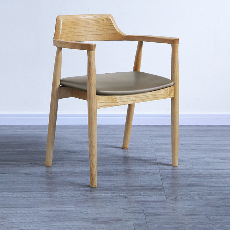 Traditional Style Open Back Chairs Dining Wooden Arm Chairs for Kitchen Green 1 Piece Clearhalo 'Dining Chairs' 'Dining Tables & Seating' 'dining_chair' 'Furniture' 'furniture_dining_chair' 'Kitchen & Dining Furniture' 4732118