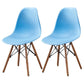 Scandinavian Wood Indoor-Outdoor Side Chair Solid Back Chair Blue Set of 2 Clearhalo 'Dining Chairs' 'Dining Tables & Seating' 'dining_chair' 'Furniture' 'furniture_dining_chair' 'Kitchen & Dining Furniture' 4732124