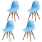 Scandinavian Wood Indoor-Outdoor Side Chair Solid Back Chair Blue Set of 4 Clearhalo 'Dining Chairs' 'Dining Tables & Seating' 'dining_chair' 'Furniture' 'furniture_dining_chair' 'Kitchen & Dining Furniture' 4732126