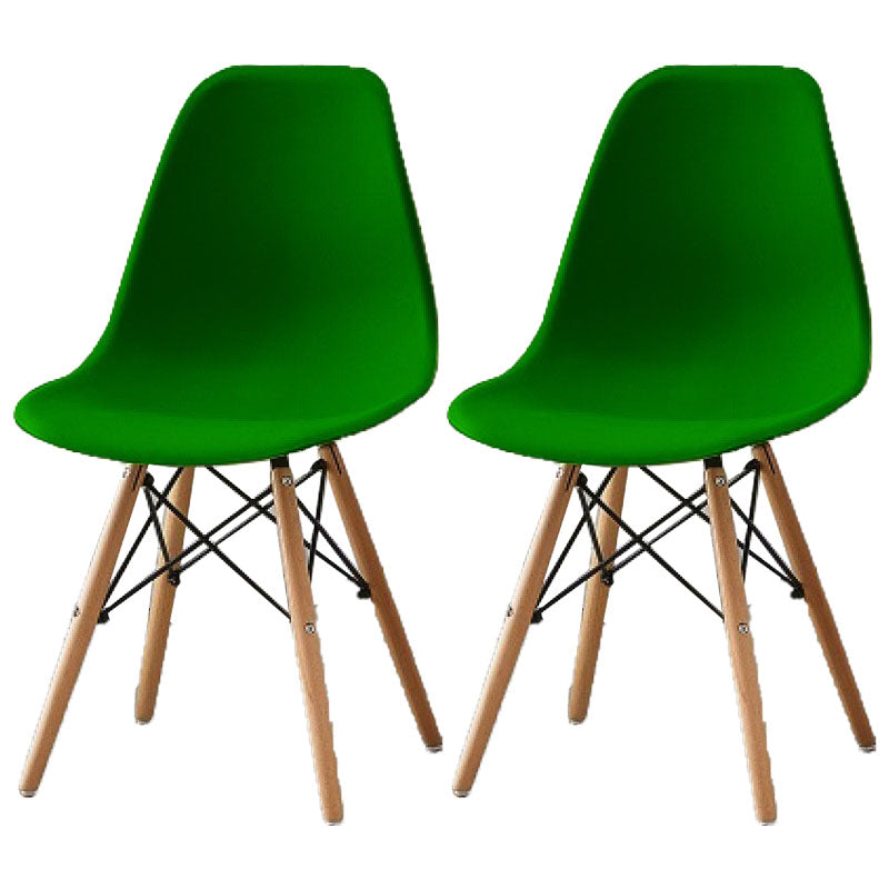 Scandinavian Wood Indoor-Outdoor Side Chair Solid Back Chair Blackish Green Set of 2 Clearhalo 'Dining Chairs' 'Dining Tables & Seating' 'dining_chair' 'Furniture' 'furniture_dining_chair' 'Kitchen & Dining Furniture' 4732136