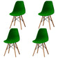 Scandinavian Wood Indoor-Outdoor Side Chair Solid Back Chair Blackish Green Set of 4 Clearhalo 'Dining Chairs' 'Dining Tables & Seating' 'dining_chair' 'Furniture' 'furniture_dining_chair' 'Kitchen & Dining Furniture' 4732138