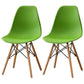 Scandinavian Wood Indoor-Outdoor Side Chair Solid Back Chair Green Set of 2 Clearhalo 'Dining Chairs' 'Dining Tables & Seating' 'dining_chair' 'Furniture' 'furniture_dining_chair' 'Kitchen & Dining Furniture' 4732154