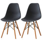 Scandinavian Wood Indoor-Outdoor Side Chair Solid Back Chair Black Set of 2 Clearhalo 'Dining Chairs' 'Dining Tables & Seating' 'dining_chair' 'Furniture' 'furniture_dining_chair' 'Kitchen & Dining Furniture' 4732157