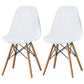 Scandinavian Wood Indoor-Outdoor Side Chair Solid Back Chair White Set of 2 Clearhalo 'Dining Chairs' 'Dining Tables & Seating' 'dining_chair' 'Furniture' 'furniture_dining_chair' 'Kitchen & Dining Furniture' 4732160
