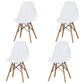 Scandinavian Wood Indoor-Outdoor Side Chair Solid Back Chair White Set of 4 Clearhalo 'Dining Chairs' 'Dining Tables & Seating' 'dining_chair' 'Furniture' 'furniture_dining_chair' 'Kitchen & Dining Furniture' 4732161